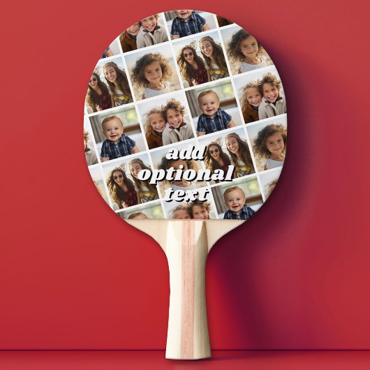 4枚の写真カスタムでフォトコラージュを作成 卓球ラケット