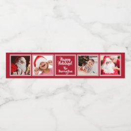 4枚の写真カスタム文字ボトルラベル ペットボトルラベル