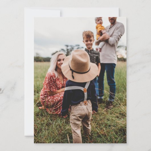 4枚の写真クリスマスカード&文字室 案内状 (裏面)