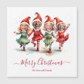 4枚の写真クリスマス小妖精や小人 (正面)