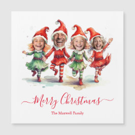 4枚の写真クリスマス小妖精や小人