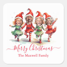 4枚の写真クリスマス小妖精や小人