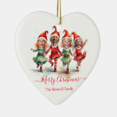 4枚の写真クリスマス小妖精や小人 セラミックオーナメント (右)