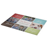 4枚の写真コラージュカスタムガラス切断板 カッティングボード (角)