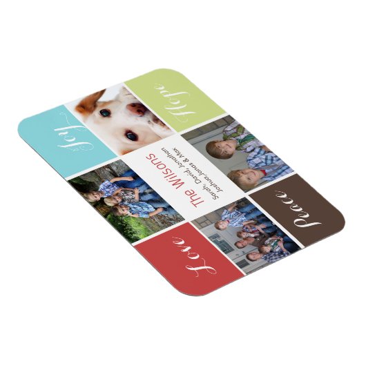 4枚の写真コラージュカスタムマグネット マグネット (右側)