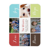 4枚の写真コラージュカスタムマグネット マグネット (縦)