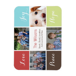 4枚の写真コラージュカスタムマグネット マグネット