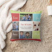 4枚の写真コラージュカスタム枕 クッション (ブランケット)