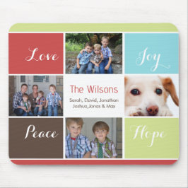 4枚の写真コラージュマウスパッド マウスパッド