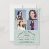 4枚の写真コラージュ矢印- 3x5 Gradの発表 招待状 (正面)