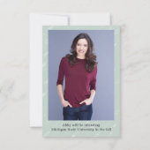 4枚の写真コラージュ矢印- 3x5 Gradの発表 招待状 (裏面)