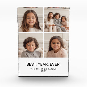 4枚の写真コラージュ ミニマリスト - 最高の年に フォトブロック