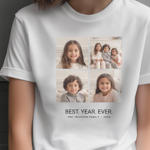 4枚の写真コラージュ ミニマリスト - 最高の年に Tシャツ