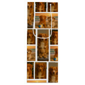 4枚の写真コラージュ ワインギフトバッグ (正面)