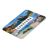 4枚の写真サルデーニャビーチコラージュお土産 マグネット (左側)