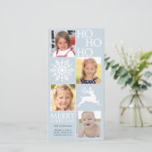 4枚の写真スノーフレーク・トナカイ・クリスマス シーズンカード (スタンド正面)