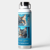 4枚の写真ターコイズ青 ウォーターボトル (背面)