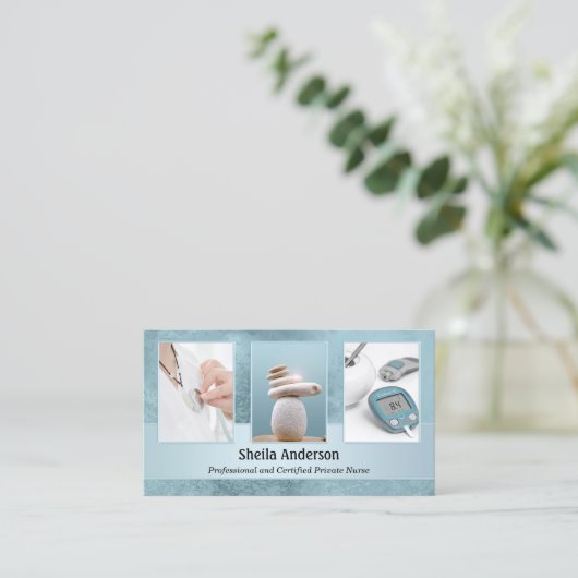 4枚の写真プライベートナースヘルス名刺 名刺 (スタンド正面)