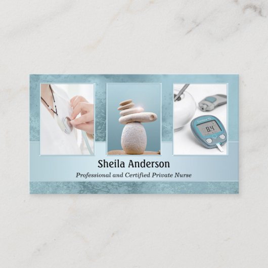 4枚の写真プライベートナースヘルス名刺 名刺 (正面)