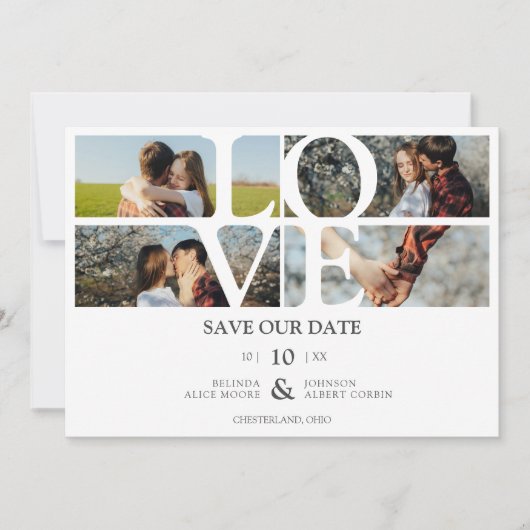 4枚の写真ホワイトシックトレンディーコラー結婚ジュのCovid19 (正面)