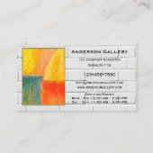 4枚の写真ホワイトブリックの壁ポートフォリオ 名刺 (裏面)