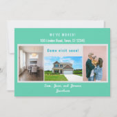 4枚の写真モダン引っ越しましたの移動のお知らせ 案内状 (正面)