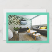 4枚の写真モダン引っ越しましたの移動のお知らせ 案内状 (裏面)