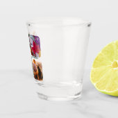 4枚の写真ラウンドショットグラステンプレート ショットグラス (右)