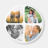 4枚の写真冷蔵庫用マグネット マグネット (正面)