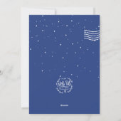 4枚の写真抽象芸術枠コラージュのクリスマスポストカード シーズンカード (裏面)