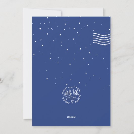 4枚の写真抽象芸術枠コラージュのクリスマスポストカード シーズンカード (裏面)