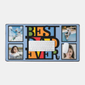 4枚の写真最高のパパ デスクマット (キーボード&マウス)