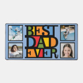 4枚の写真最高のパパ デスクマット (正面)