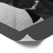 4枚の写真白黒タイポグラフィ結婚 ポスター (角)