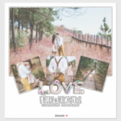 4枚の写真素朴を追加結婚する シール (シート)