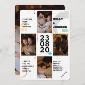 4枚の写真結婚式招待状 招待状 (正面/裏面)