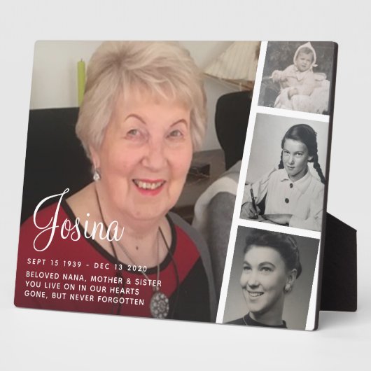 4枚の写真記念碑 フォトプラーク (側面)