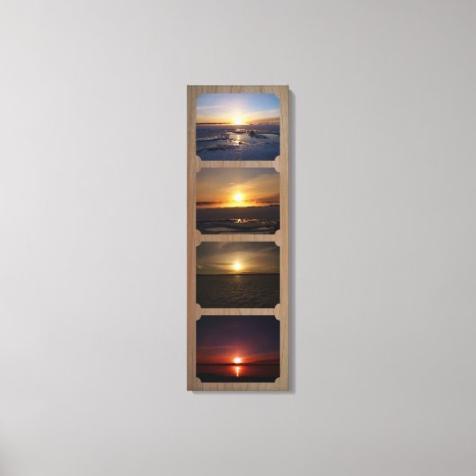 4枚の写真12インチx 36インチキャンバスプリント キャンバスプリント (正面)