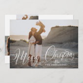 4枚の写真 ボホアーチ 手書きスクリプト ホリデーフォト シーズンカード (正面/裏面)