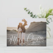 4枚の写真 ボホアーチ 手書きスクリプト ホリデーフォト シーズンカード (スタンド正面)