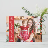 4枚の写真 メリークリスマス 赤い家族 シーズンカード (スタンド正面)