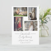 4枚の写真、卒業パーティーカード カード (スタンド正面)