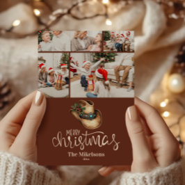 4枚の写真 西部カウボーイ ハット クリスマス
