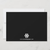 4枚の写真 黒背景 雪 - クリスマスカード 招待状 (裏面)