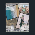 4枚の写真HoneyMoon フリースブランケット<br><div class="desc">4枚の写真と文字で自分のハネムーンの場所にパーソナライズするギフトを探すか書、または取得する遠くにか？私は私がクールこのおもしろいの背景であなたのために4つの写真を置いた私のスチームパンク藍染とラベンダーブランケットは愛する?!</div>