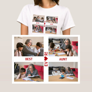4枚の最高の写真叔母エバーハートラブフォトコラージュ Tシャツ