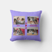 4枚の最高の写真Bonus Mom Everハートフォトコラージュ クッション (正面)