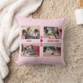4枚の最高の写真Bonus Mom Everハートフォトコラージュ クッション (ブランケット)