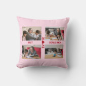 4枚の最高の写真Bonus Mom Everハートフォトコラージュ クッション (正面)
