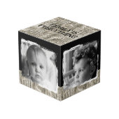 4枚の画像ファミリ素朴なグレーの黒い写真を追加 フォトキューブ (正面アングル)